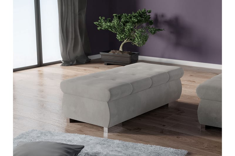 Cerys Ottoman Grå - Møbler - Stole & lænestole - Taburet & skammel - Ottoman