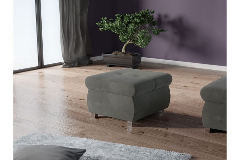 Cerys Ottoman Grå - Møbler - Stole & lænestole - Taburet & skammel - Ottoman