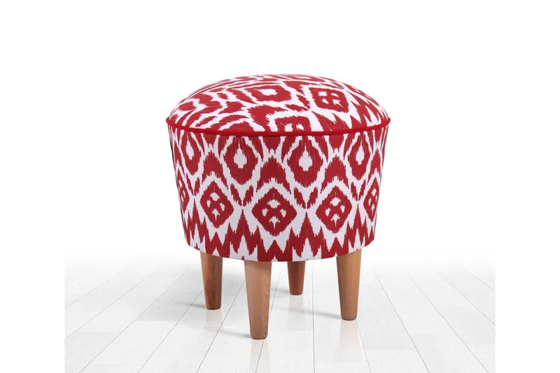 Charlottetown Siddepuf 42 cm, Rød