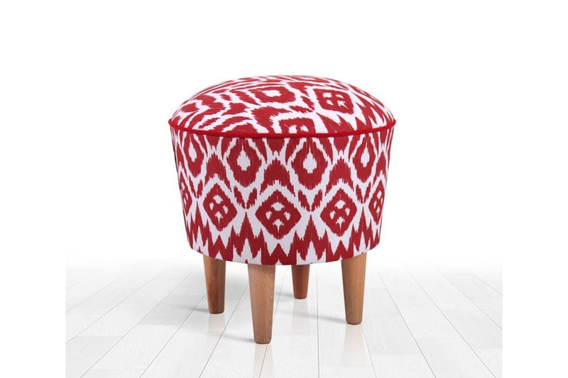 Charlottetown Siddepuf 42 cm, Rød
