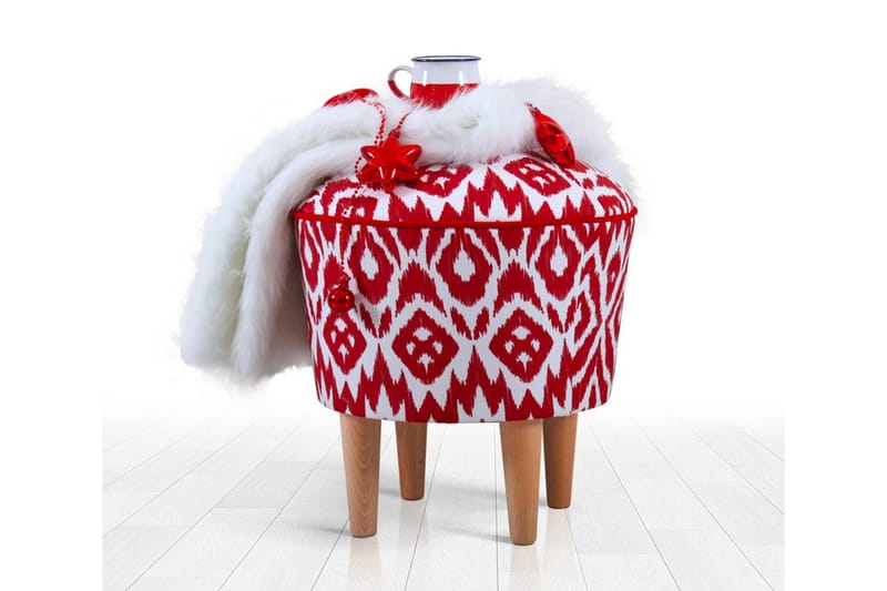 Charlottetown Siddepuf 42 cm - Rød - Møbler - Stole & lænestole - Taburet & skammel - Ottoman
