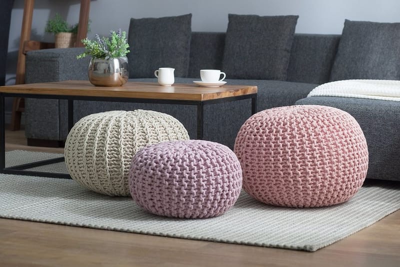 Conrad Ii sædehynde 50 cm - Beige - Møbler - Stole & lænestole - Taburet & skammel - Ottoman