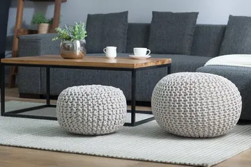 Conrad siddepuf 40 cm - Grå - Møbler - Stole & lænestole - Taburet & skammel - Ottoman