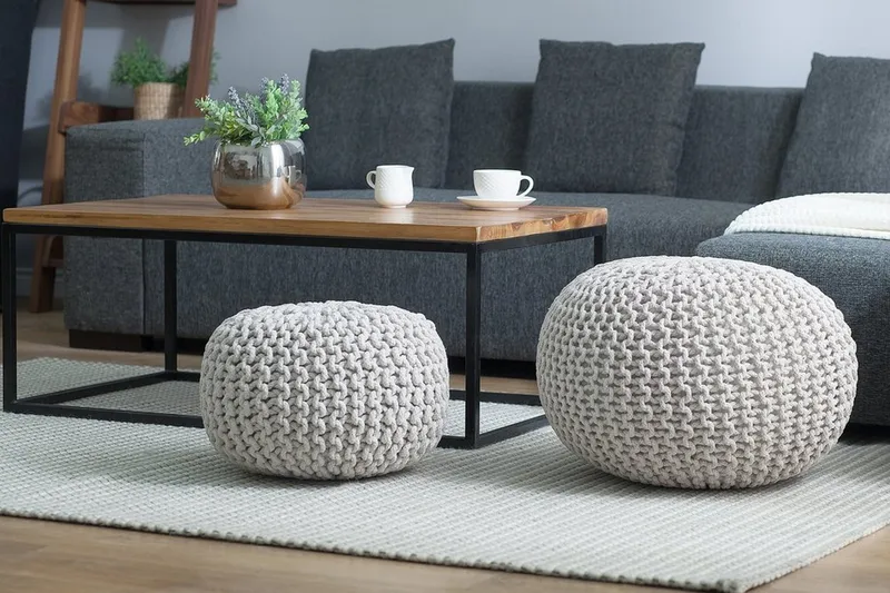 Conrad siddepuf 40 cm - Grå - Møbler - Stole & lænestole - Taburet & skammel - Ottoman