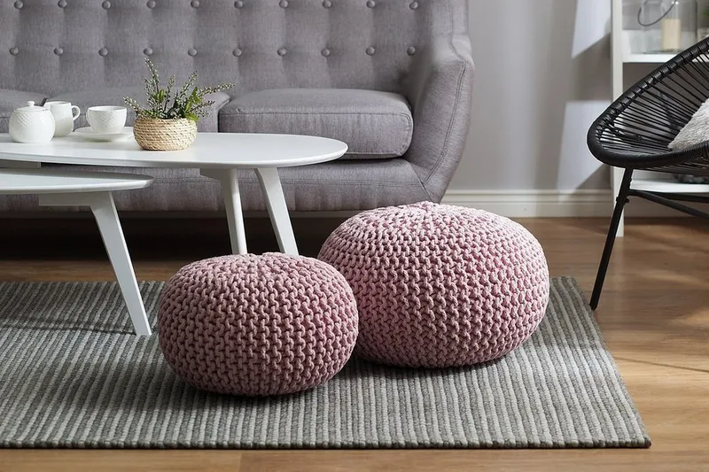 Conrad siddepuf 40 cm - Lyserød - Møbler - Stole & lænestole - Taburet & skammel - Ottoman