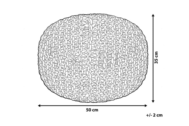 Conrad siddepuf 50 cm - Grå - Ottoman