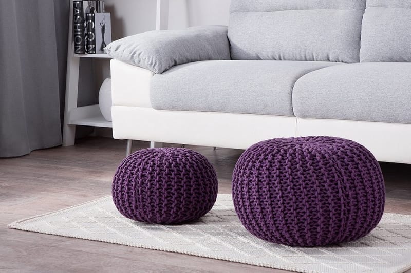 Conrad siddepuf 50 cm - Lilla - Møbler - Stole & lænestole - Taburet & skammel - Ottoman