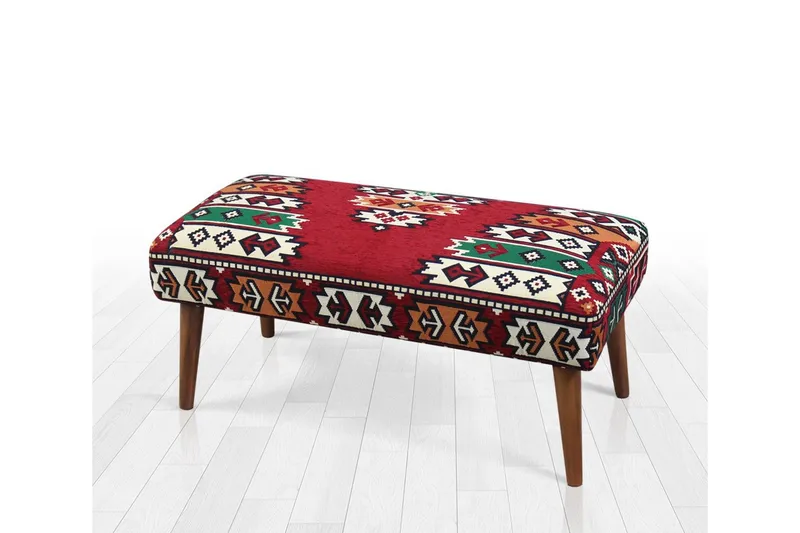 Crossett Siddepuf 91 cm - Rød/Grøn - Møbler - Stole & lænestole - Taburet & skammel - Ottoman