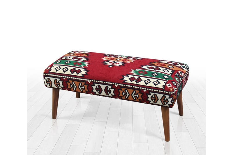 Crossett Siddepuf 91 cm - Rød/Grøn - Møbler - Stole & lænestole - Taburet & skammel - Ottoman