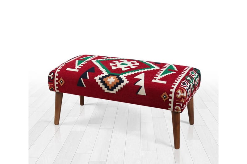 Crossett Siddepuf 91 cm - Rød/Hvid - Møbler - Stole & lænestole - Taburet & skammel - Ottoman