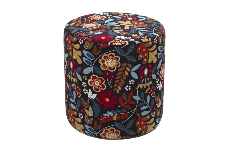 Dalbudak Ottoman Rund - Blomstermønstret - Ottoman