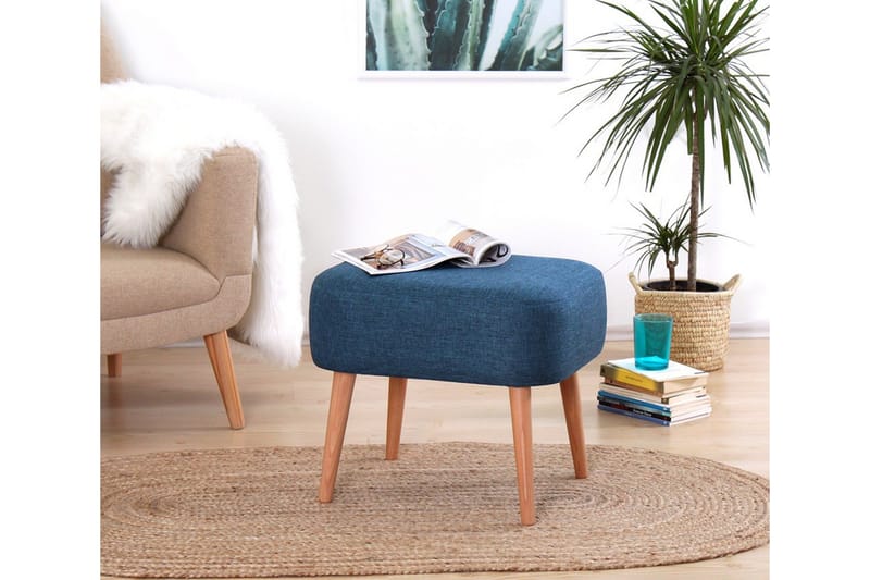 Demopolis Siddepuf 50 cm - Blå - Møbler - Stole & lænestole - Taburet & skammel - Ottoman
