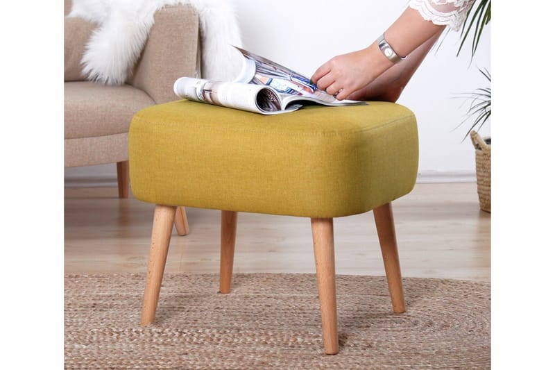 Demopolis Siddepuf 50 cm - Gul - Møbler - Stole & lænestole - Taburet & skammel - Ottoman