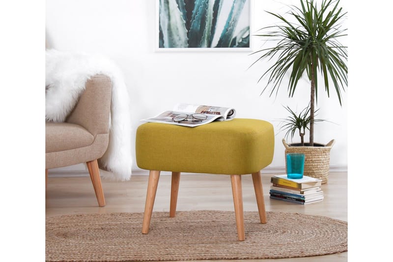 Demopolis Siddepuf 50 cm - Gul - Møbler - Stole & lænestole - Taburet & skammel - Ottoman