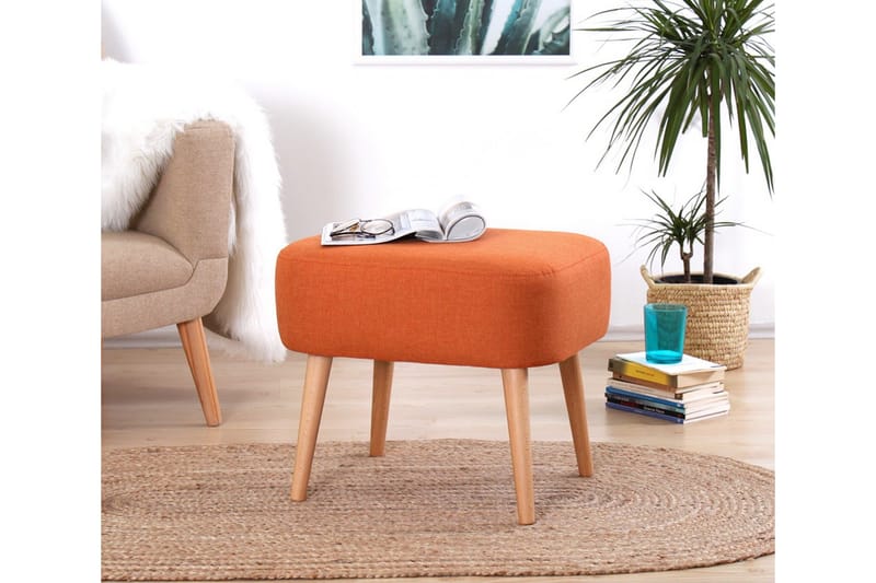 Demopolis Siddepuf 50 cm - Orange - Møbler - Stole & lænestole - Taburet & skammel - Ottoman