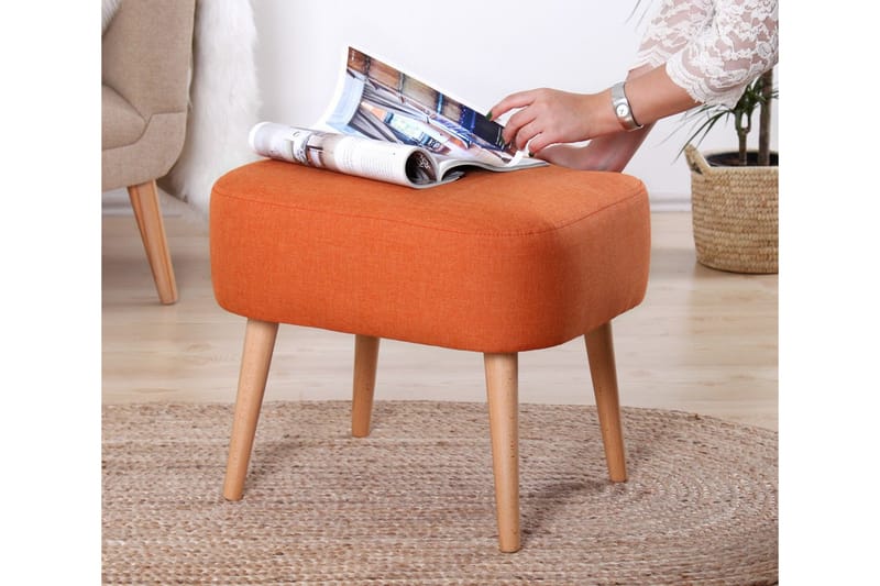 Demopolis Siddepuf 50 cm - Orange - Møbler - Stole & lænestole - Taburet & skammel - Ottoman
