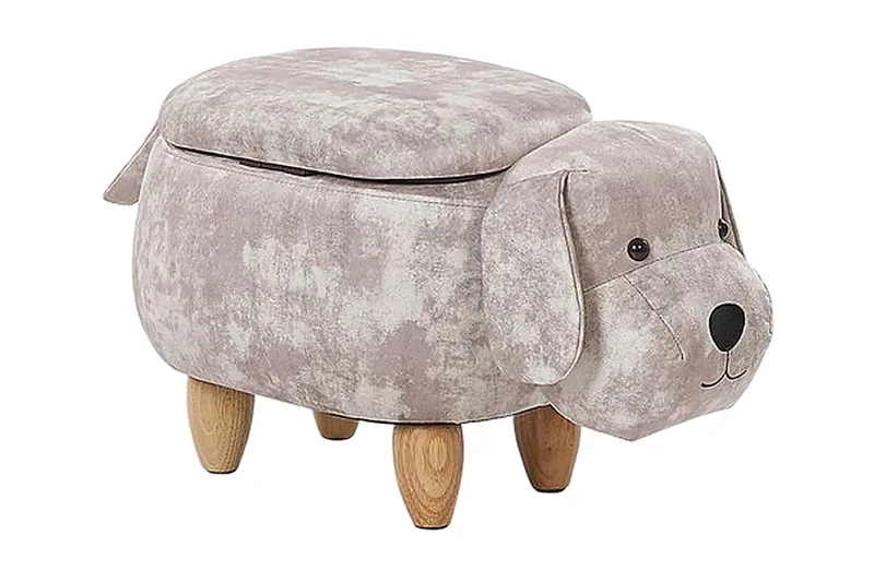 Doggy Ottoman med Opbevaring, Beige