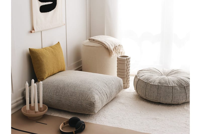 Dokuma Puf 70 cm, Lysegrå