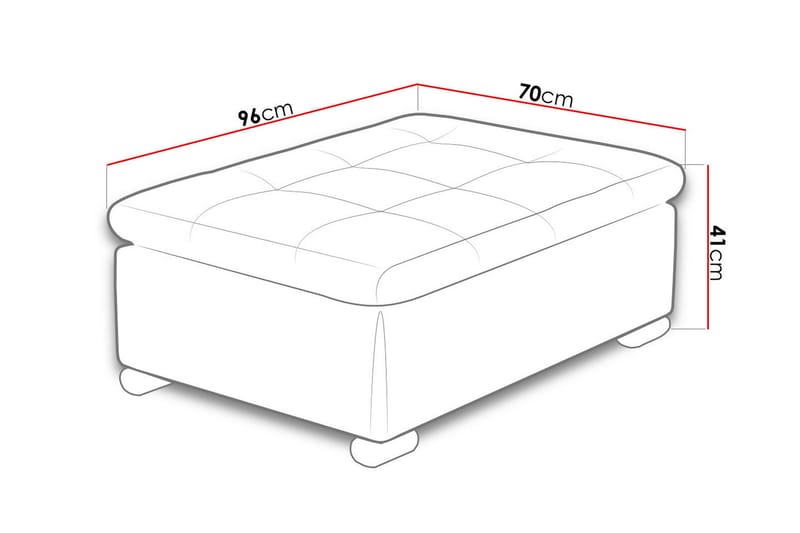 Dynir Ottoman Grå - Ottoman