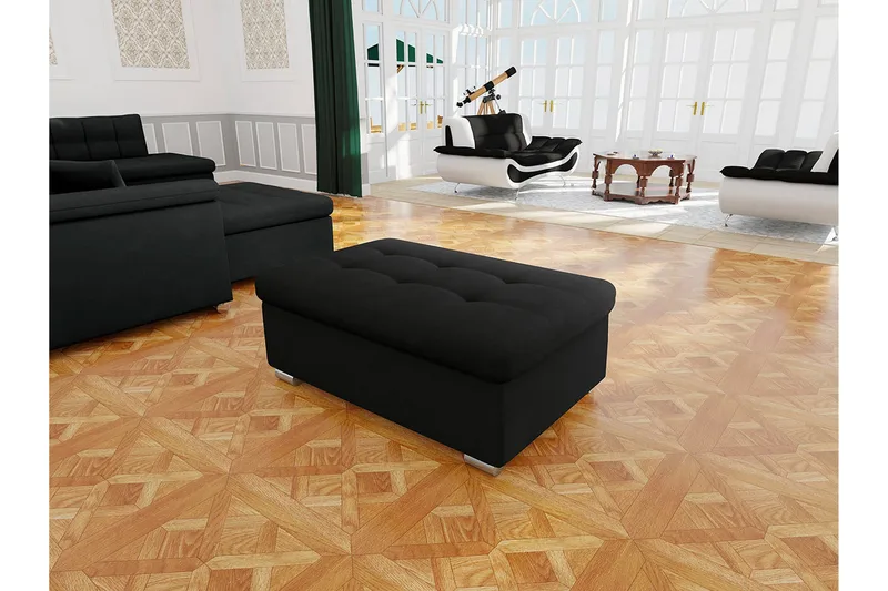 Dynir Ottoman Sort - Møbler - Stole & lænestole - Taburet & skammel - Ottoman