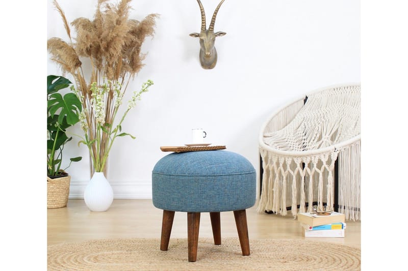 Fredericton Siddepuf 45 cm - Blå - Møbler - Stole & lænestole - Taburet & skammel - Ottoman
