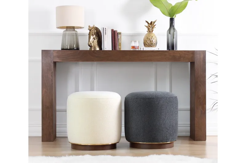 Galena Siddepuf 42 cm - Beige - Møbler - Stole & lænestole - Taburet & skammel - Ottoman