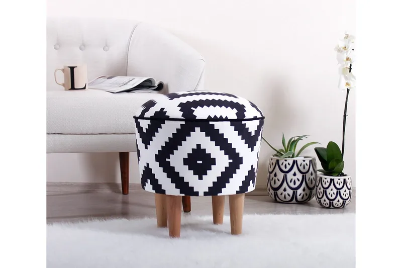 Galesburg Siddepuf 42 cm, Sort