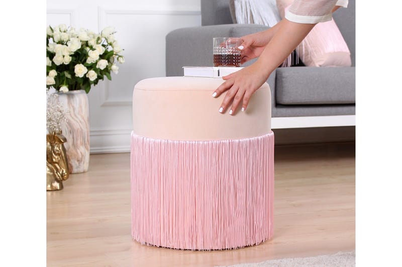 Glassboro Siddepuf 40 cm - Rosa - Møbler - Stole & lænestole - Taburet & skammel - Ottoman