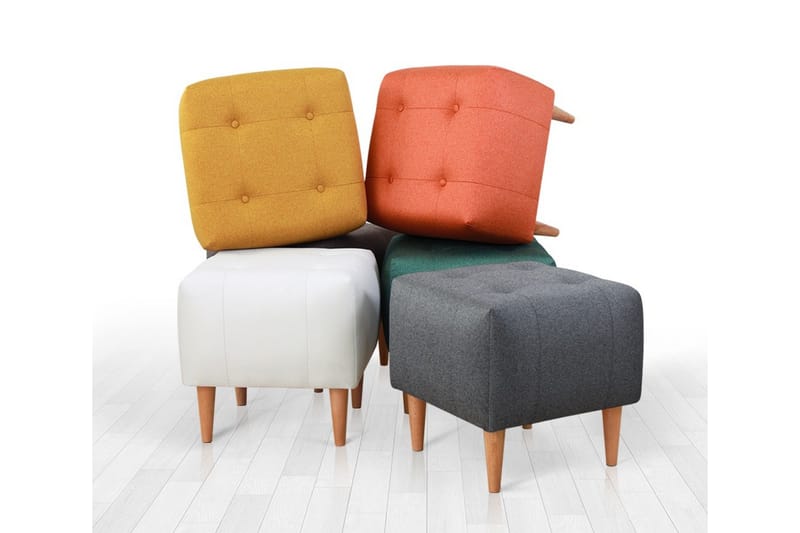 Grants Siddepuf 43 cm - Beige - Møbler - Stole & lænestole - Taburet & skammel - Ottoman