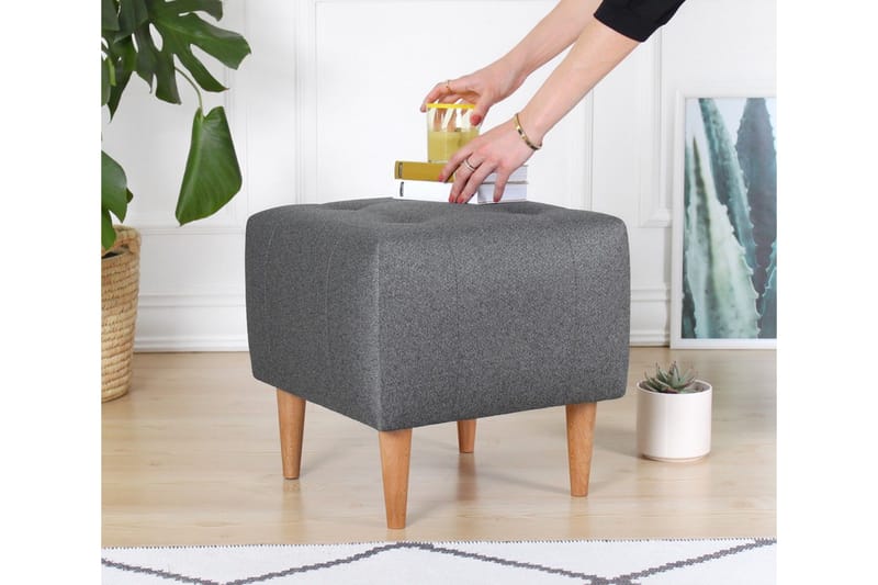 Grants Siddepuf 43 cm - Grå - Møbler - Stole & lænestole - Taburet & skammel - Ottoman
