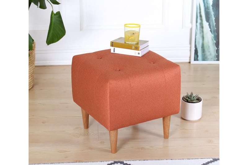 Grants Siddepuf 43 cm - Orange - Møbler - Stole & lænestole - Taburet & skammel - Ottoman
