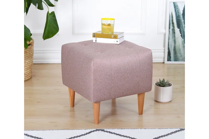 Grants Siddepuf 43 cm - Rosa - Møbler - Stole & lænestole - Taburet & skammel - Ottoman