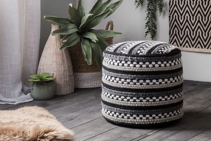 Guntur Ottoman 41 cm - Hvid - Møbler - Stole & lænestole - Taburet & skammel - Ottoman