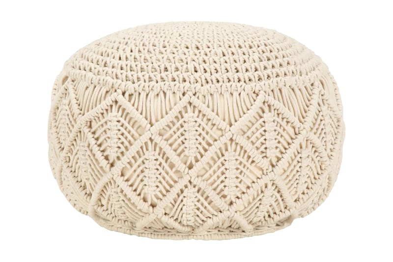 Håndlavet Puf 45 X 30 Cm Jute - Brun - Ottoman