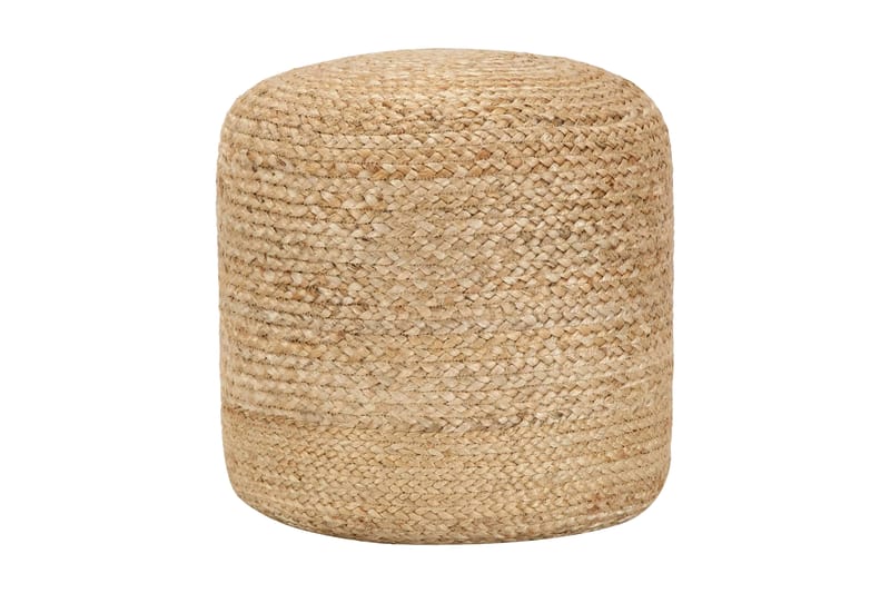 Håndlavet Puf 40 X 45 Cm Jute - Brun - Ottoman