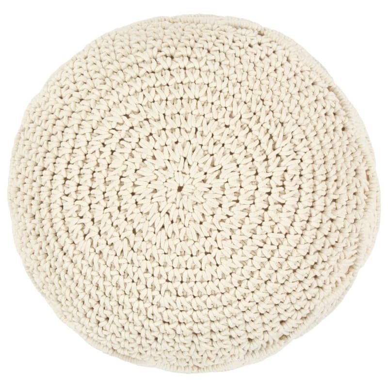 Håndlavet Puf 45 X 30 Cm Jute - Brun - Ottoman