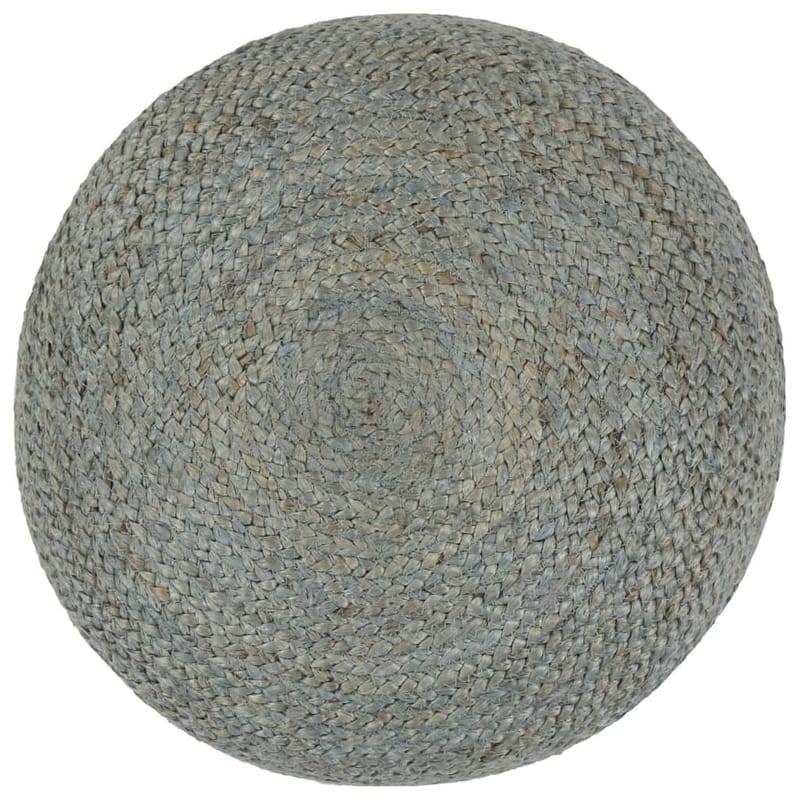 Håndlavet Puf 45 X 30 Cm Jute Olivengrøn - Grøn - Ottoman