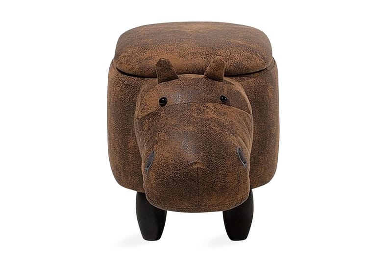 Hippo siddepuf 32 cm - Brun - Siddemøbler med opbevaring - Ottoman