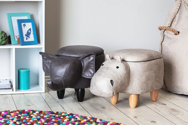 Hippo siddepuf 32 cm - Grå - Møbler - Stole & lænestole - Taburet & skammel - Ottoman