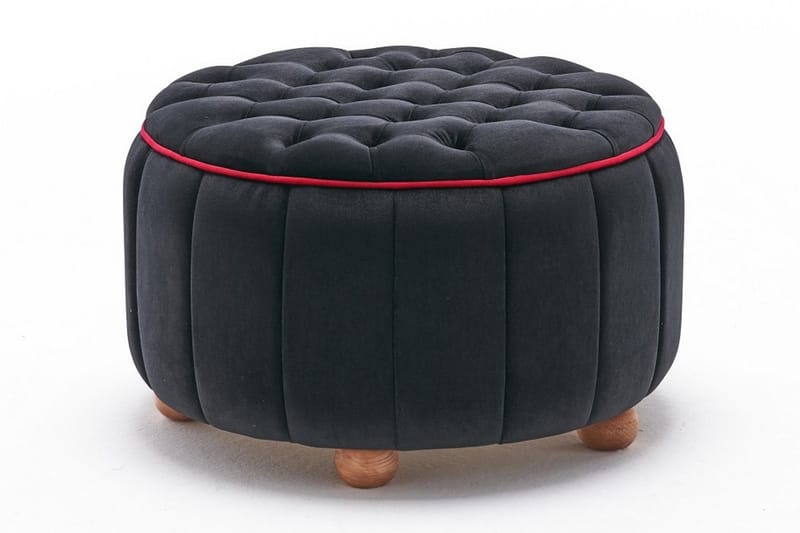 Jasminera Ottoman - Sort/Natur - Ottoman