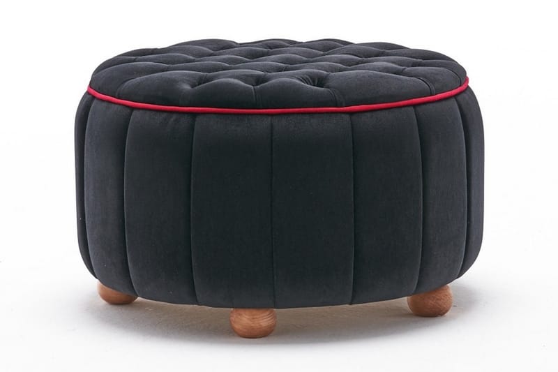 Jasminera Ottoman - Sort/Natur - Ottoman