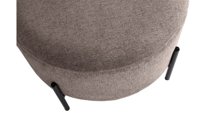 Karan puf med opbevaring 55 cm rund - Lysebrun - Møbler - Stole & lænestole - Taburet & skammel - Ottoman - Ottoman & siddepuf med opbevaring
