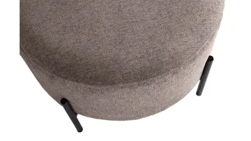 Karan puf med opbevaring 55 cm rund - Lysebrun - Møbler - Stole & lænestole - Taburet & skammel - Ottoman - Ottoman & siddepuf med opbevaring