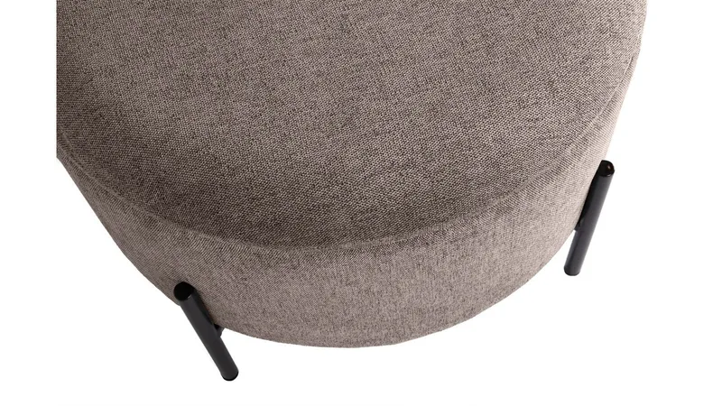 Karan puf med opbevaring 55 cm rund - Lysebrun - Møbler - Stole & lænestole - Taburet & skammel - Ottoman - Ottoman & siddepuf med opbevaring