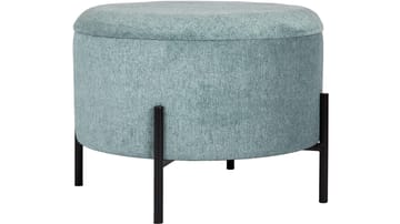 Karan puf med opbevaring 55 cm rund - Blågrøn - Møbler - Stole & lænestole - Taburet & skammel - Ottoman - Ottoman & siddepuf med opbevaring