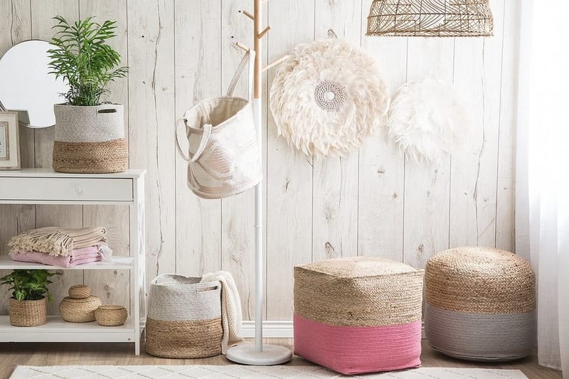 Kirama sædehynde 44 cm - Beige - Møbler - Stole & lænestole - Taburet & skammel - Ottoman