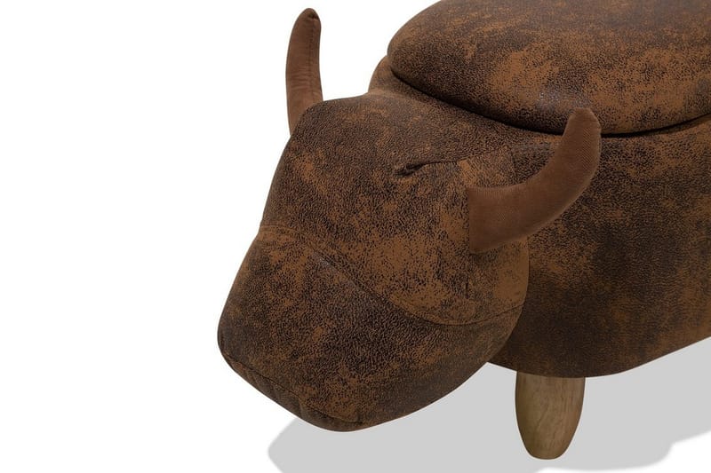Ko sædehynde 60 cm - Brun - Møbler - Stole & lænestole - Taburet & skammel - Ottoman - Ottoman & siddepuf med opbevaring
