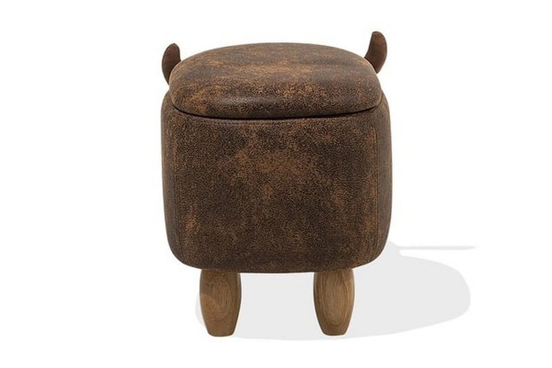 Ko sædehynde 60 cm - Brun - Møbler - Stole & lænestole - Taburet & skammel - Ottoman - Ottoman & siddepuf med opbevaring