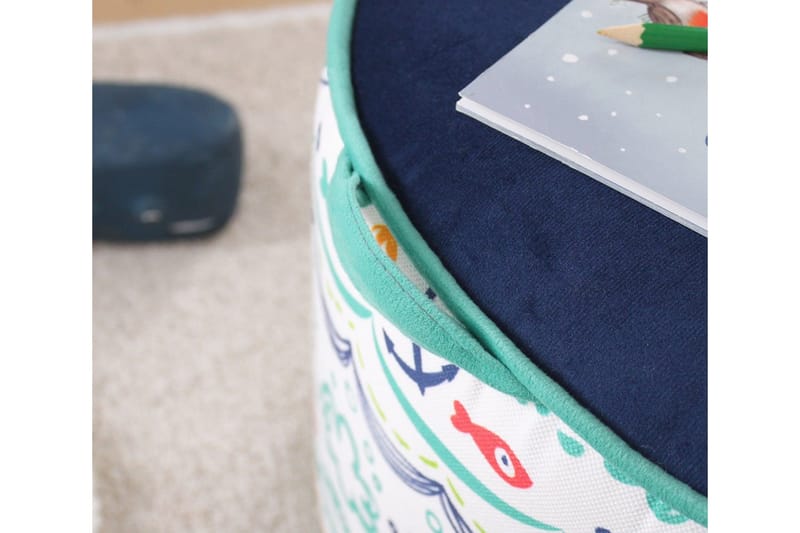 Lachine Børnepuf - Blå/Hvid - Møbler - Stole & lænestole - Taburet & skammel - Ottoman