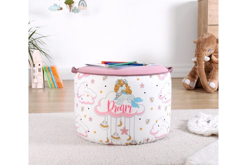 Lachine Børnepuf - Rosa/Hvid - Møbler - Stole & lænestole - Taburet & skammel - Ottoman